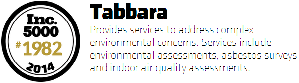 Inc. 5000 #1982 2014 — Tabbara environmental services